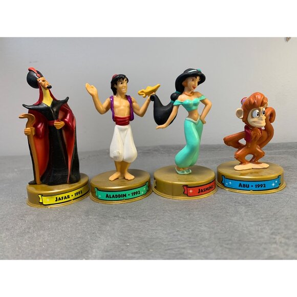 Vintage McDonalds 2002 Disney Aladdin Figure Set Featuring Genie Abu Aladdin Jas - Picture 2 of 16